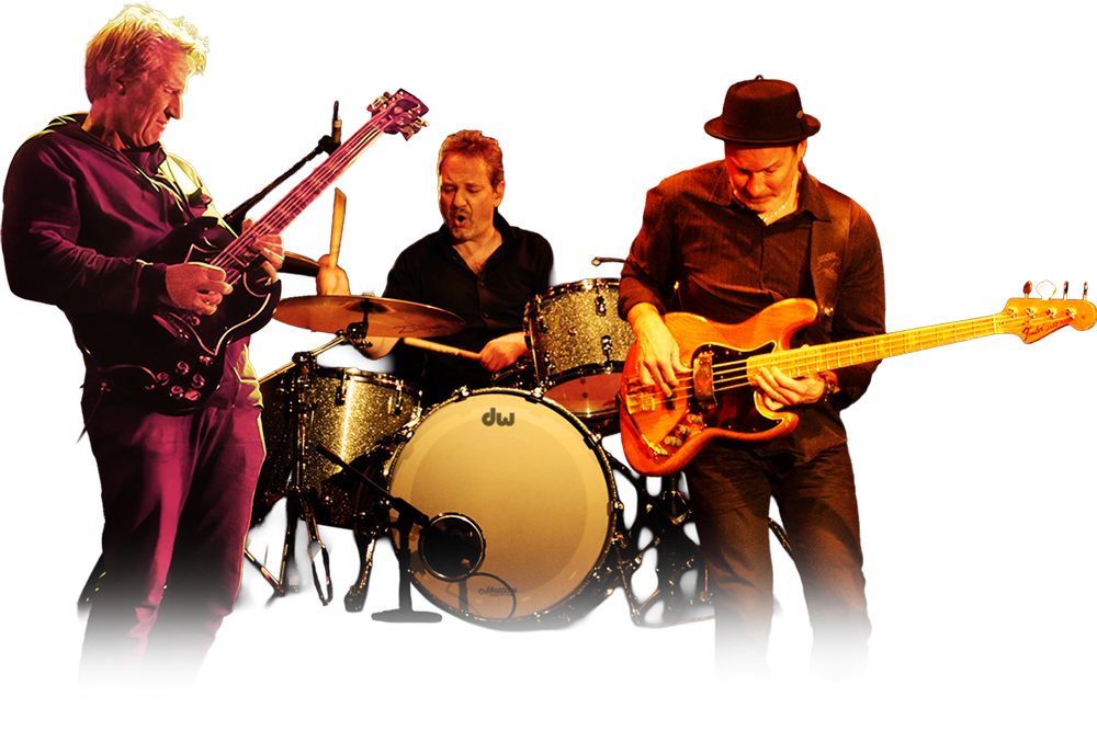 Brett Garsed, Angus Burchall and Craig Newman performing